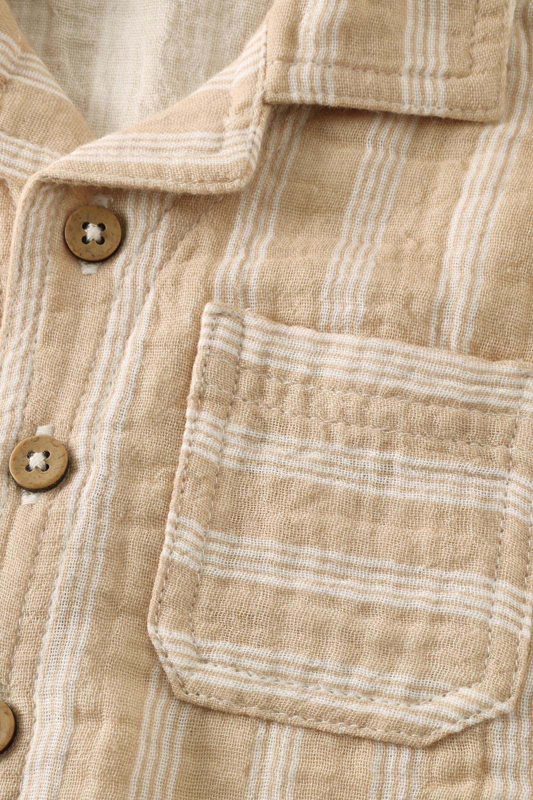 Noppies Baby Overhemd stripe - Irish Cream