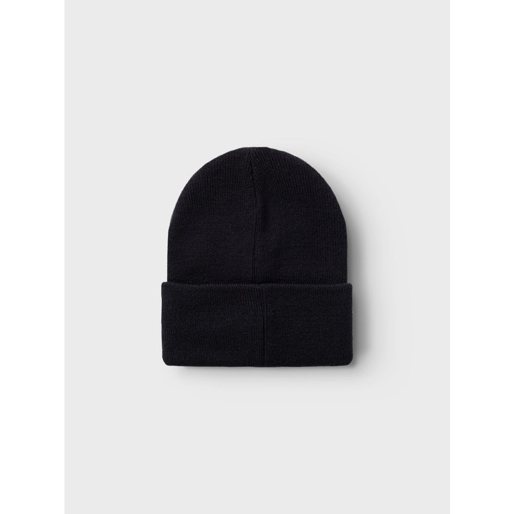 Køb Name It Black Malik Strik Beanie Badge
