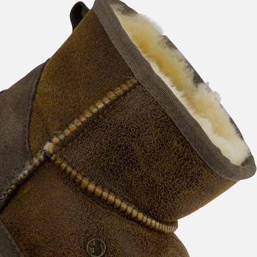 Warmbat Wallaby Gevoerde boots bruin Suede