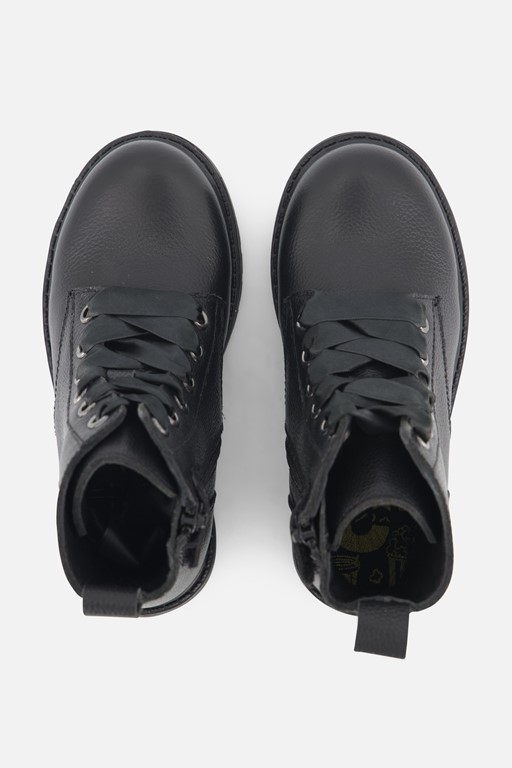 Muyters Veterboots zwart Leer