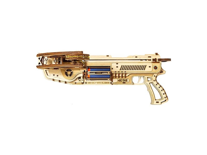 WoodTrick Bausatz Bullet Boltcaster Armbrust 3d Bausatz aus Holz, Schiesst Nerf Darts