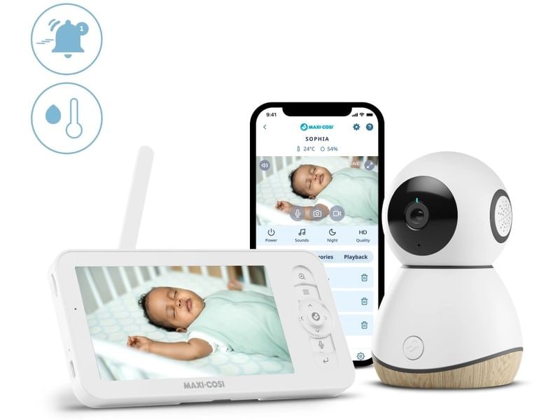 MAXI-COSI Babyphone See Pro Weiss Babyphone mit Tipps zur Beruhigung des Babys