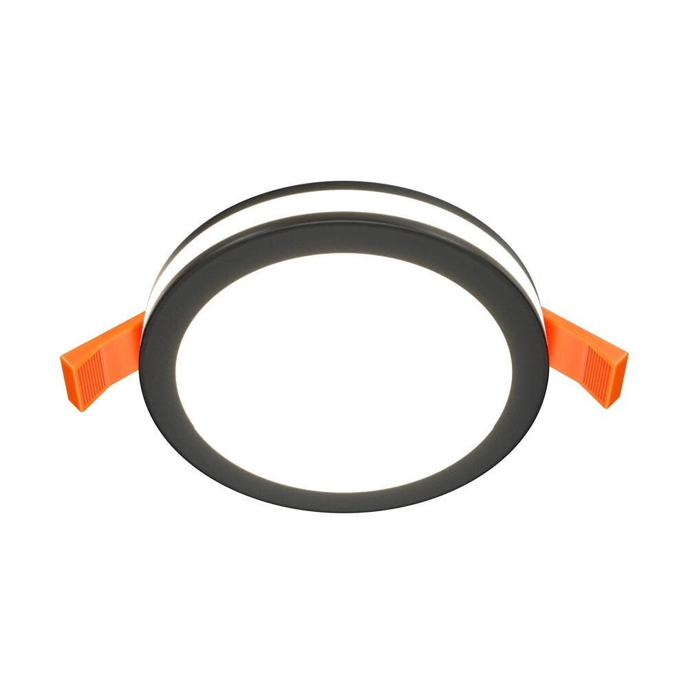 Phantom LED inbouwspot in zwart, 12W, 750lm, rond