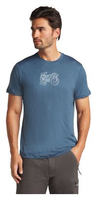 T-shirt Technique Icebreaker Merino 150 Tech Lite Adventure Ride Bleu
