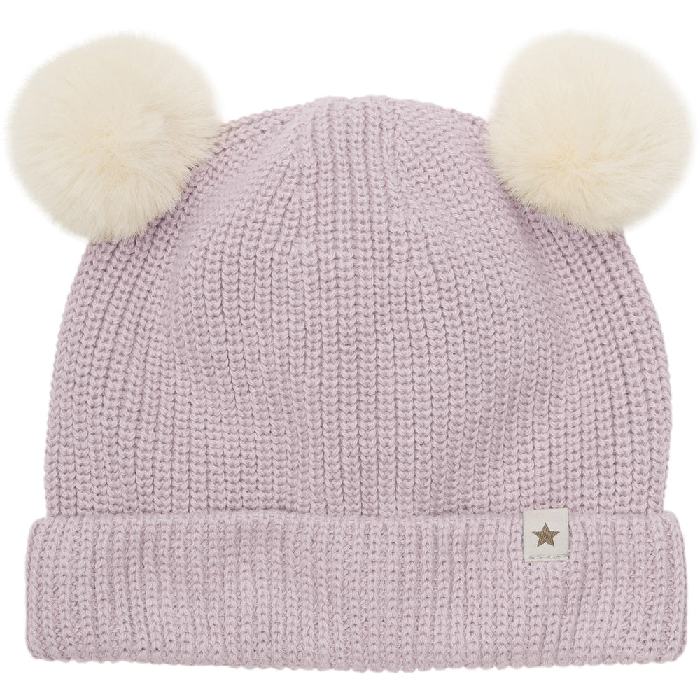 Køb Huttelihut Cloud Gray Hue Strik m. Pompoms