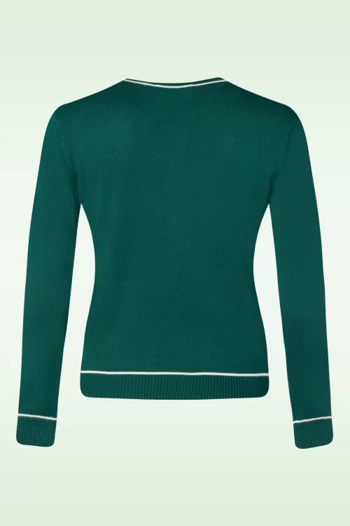 Banned Retro Ski Snow Season cardigan in groen