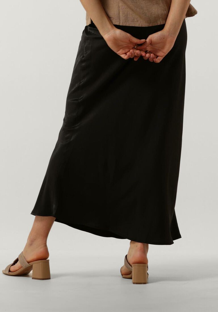 NOTRE-V zwarte notre-v maxirok satin long skirt