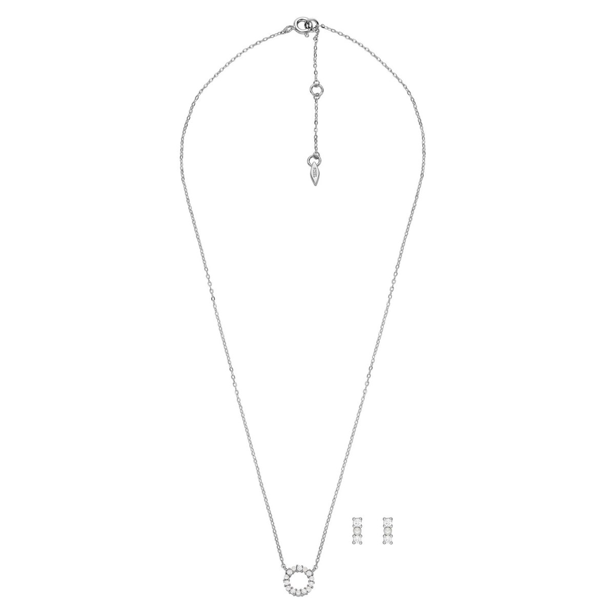 Parure FOSSIL Tiny Pearls en argent et verre