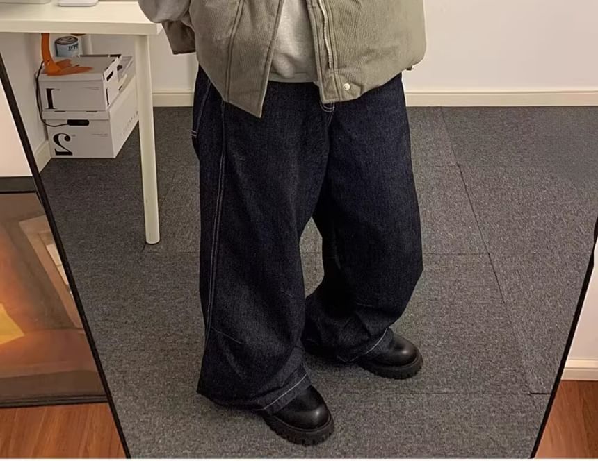 Real Boy - Corduroy opstaande kraag effen gewatteerd vest met rits en knopen
