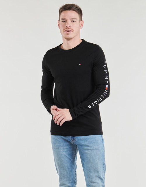 Tommy Hilfiger - TOMMY LOGO LONG SLEEVE TEE - Noir