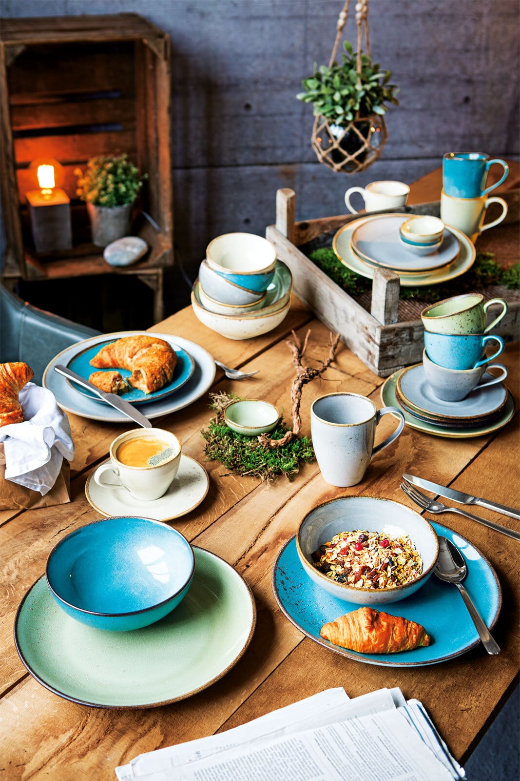 CreaTable Speiseteller NATURE COLLECTION wasserblau