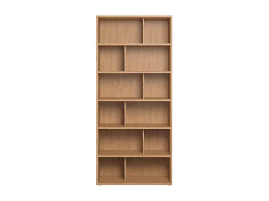 Bibliothèque design finition bois clair chêne L92 cm EPURE
