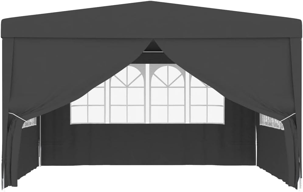 INLIFE Profi-Partyzelt mit Seitenwänden 4×4 m Anthrazit 90 g/m²