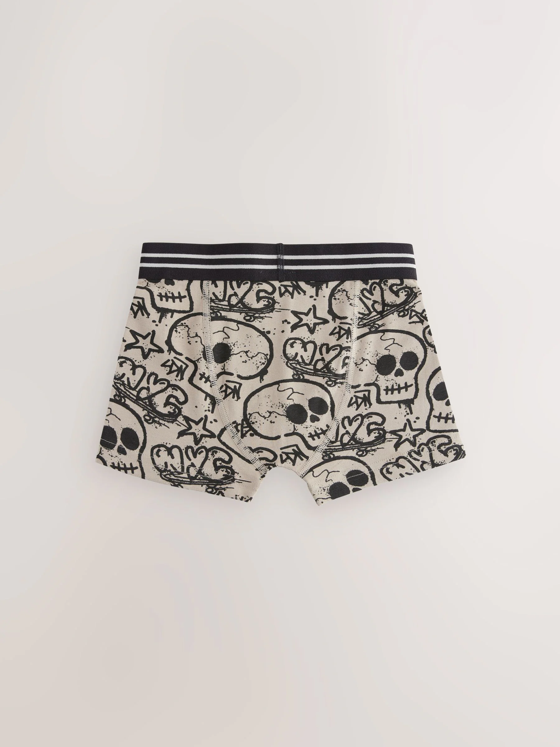 Grafitti doodshoofd print - Verpakking van 5 trunks (3-16jr)