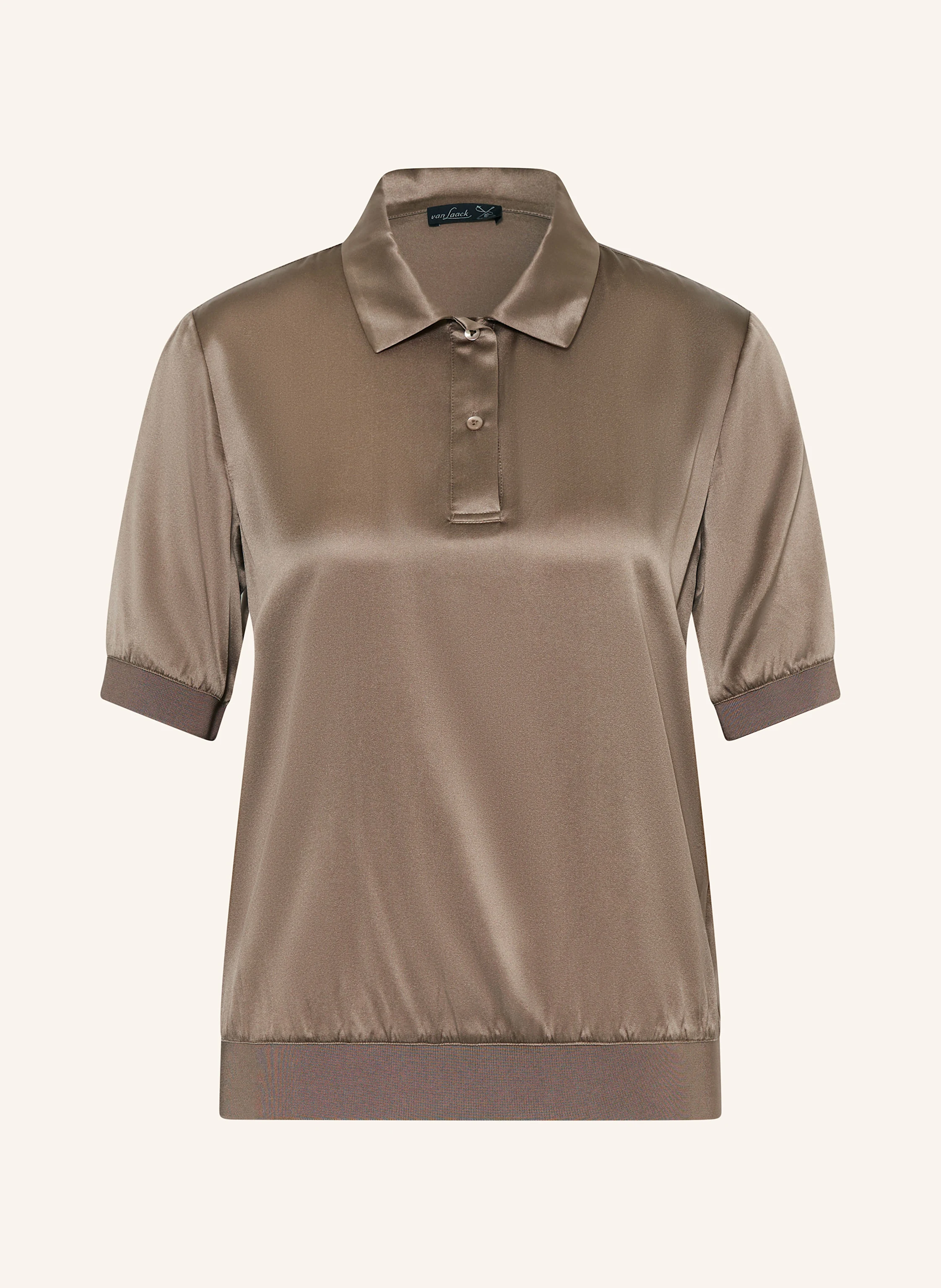 van Laack Satin-Poloshirt VL-LUNIA-XX aus Seide