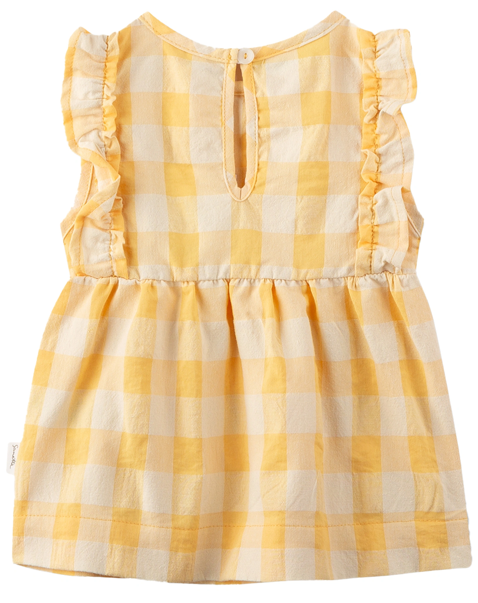 Kleid KARO ärmellos in yellow