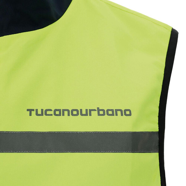 Tucano Urbano - Gilet haute visibilité Nano Switch Noir / Jaune fluo
