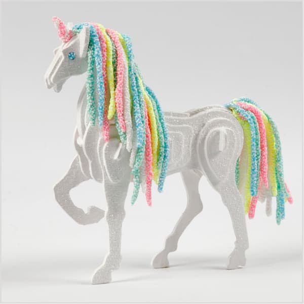 3D konstruksjonsfigur, hest, str. 18x4,5x16 cm, 1 stk.