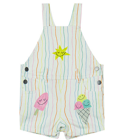 Stella McCartney Kids Latzhosen - Weiß m. Streifen/Eis