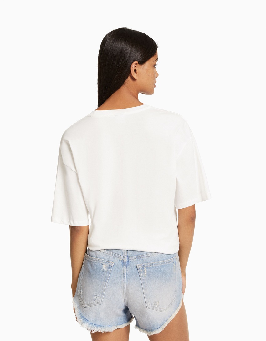 Camiseta de manga curta com estampa