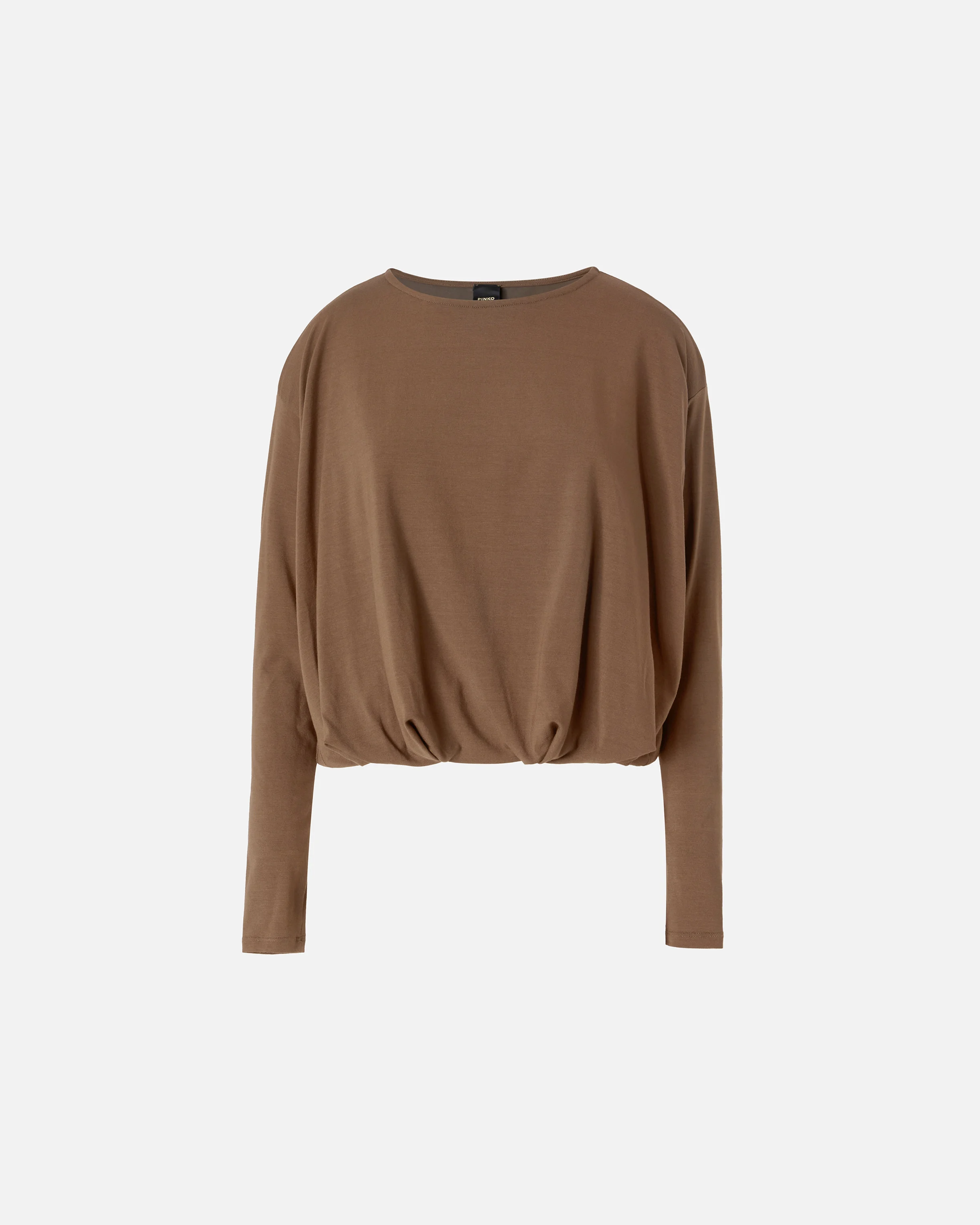 T-shirt drapé | Marron