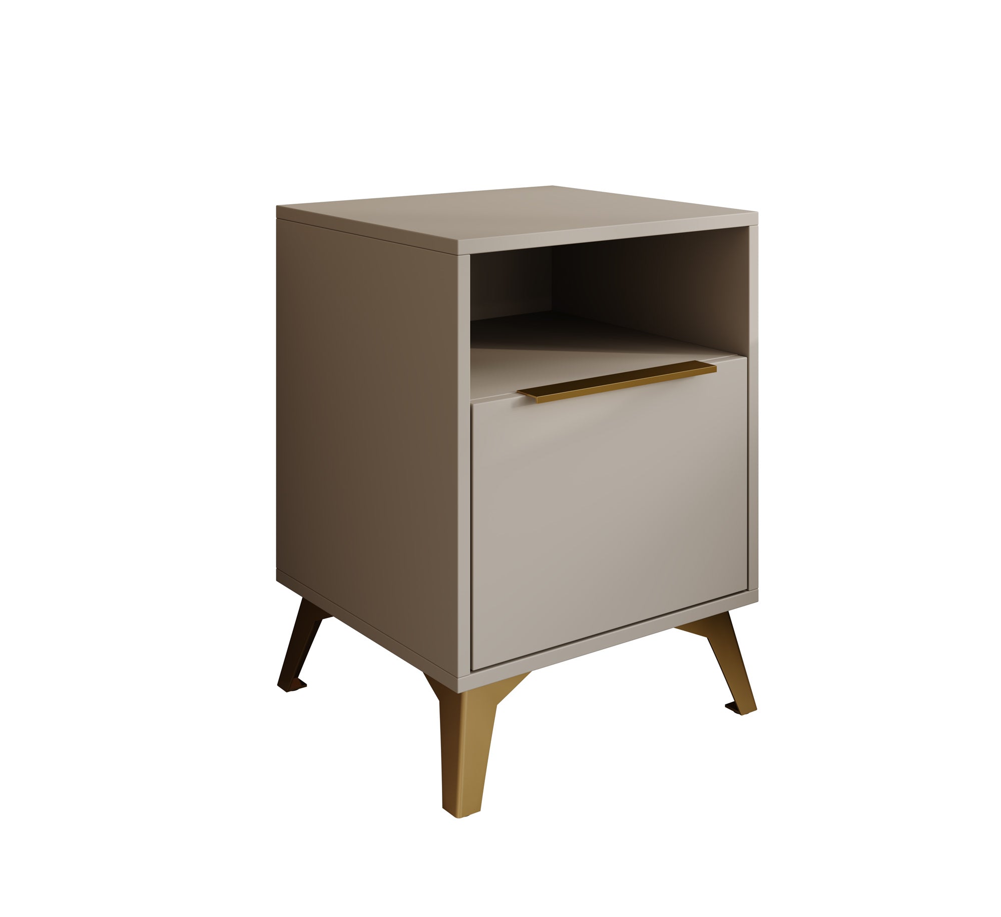 Xiano - Nachtkastje - Beige - 44x40x60 cm