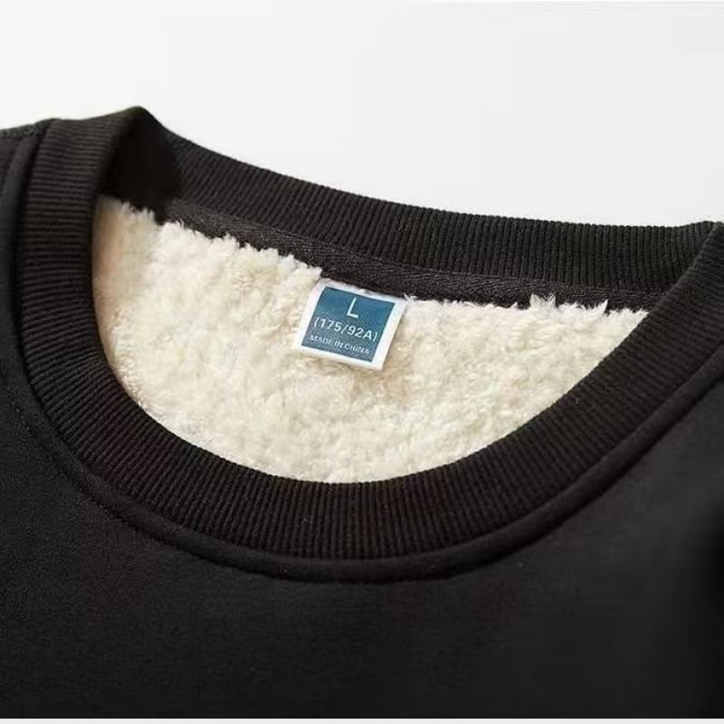Wewewow - Sweatshirt met ronde hals en fleecevoering