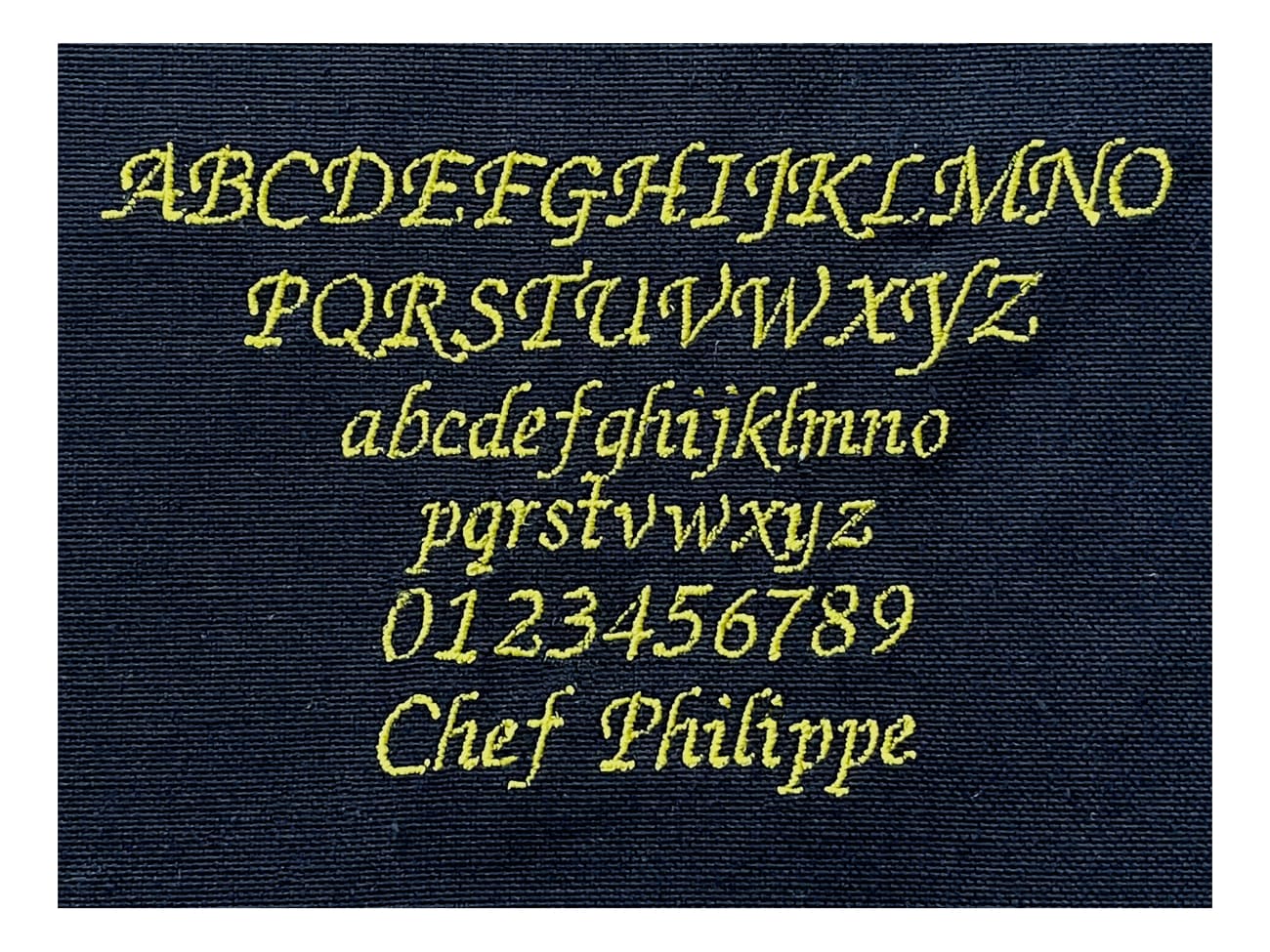 Broderie - Modèle M3 - Jaune - Meilleur du Chef