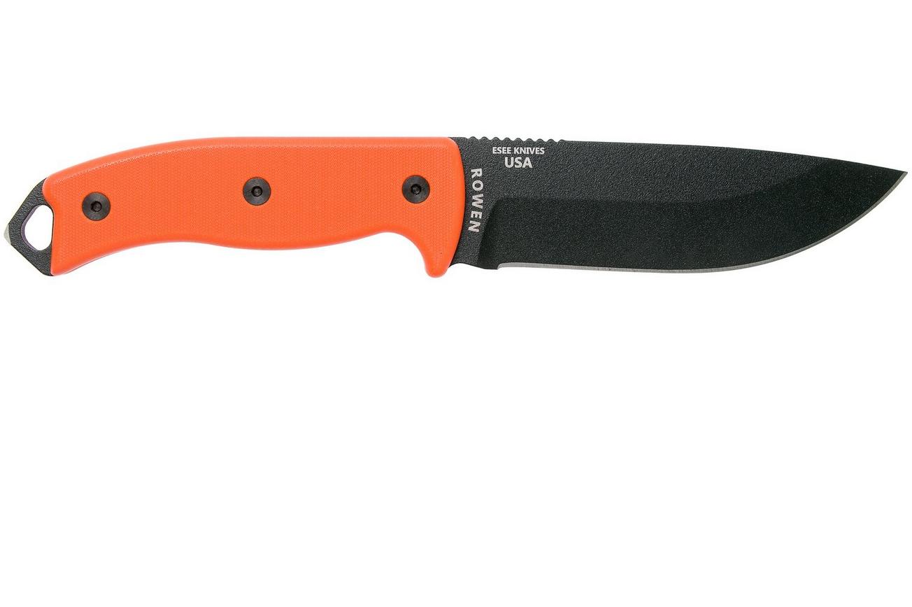 ESEE Model 5 Orange 5P-B-OR survivalmes met kydex schede   riemclip