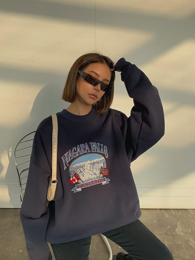Colada - Geborduurd losvallend sweatshirt