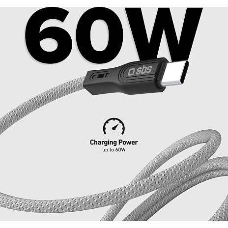 SBS magnetisk USB-C kabel 1 meter - grå