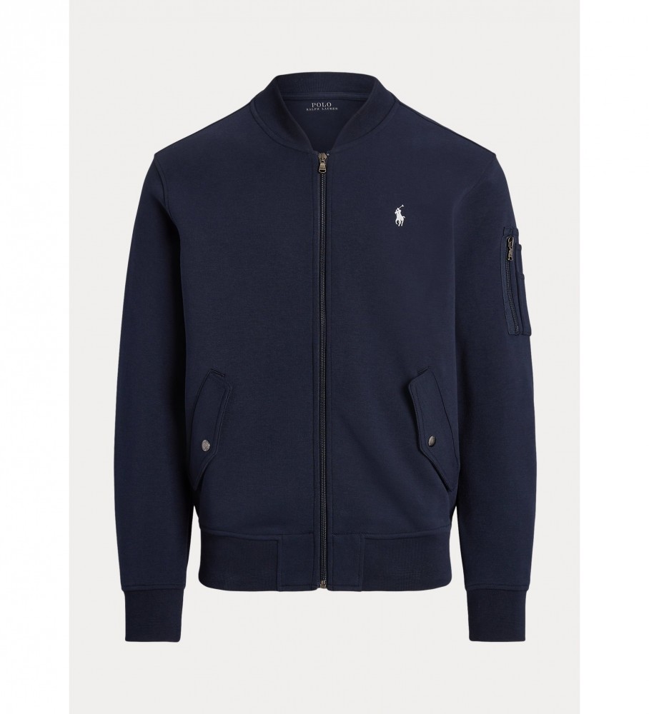 Jaqueta bomber de malha azul-marinho Ralph Lauren