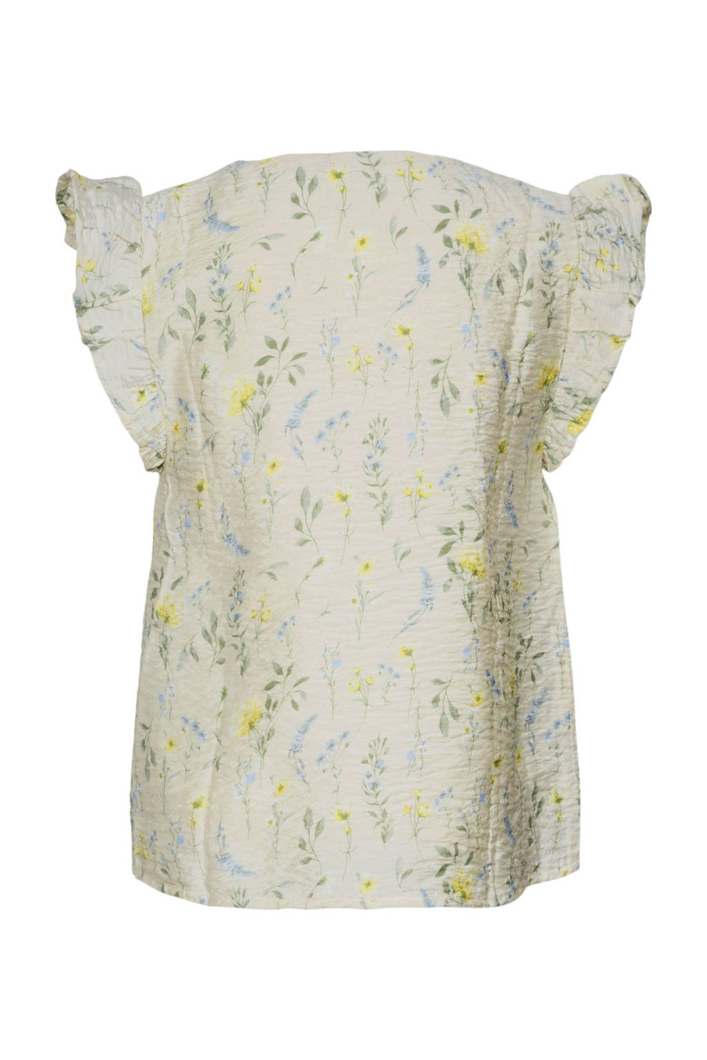 VERO MODA GIRL gebloemdetop VMJOSIE ecru/geel/groen
