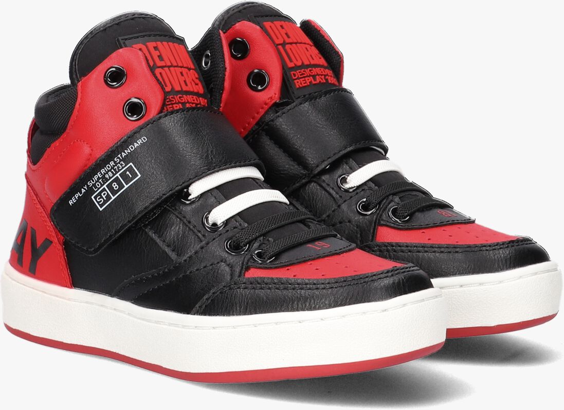 REPLAY zwarte replay hoge sneaker cobra