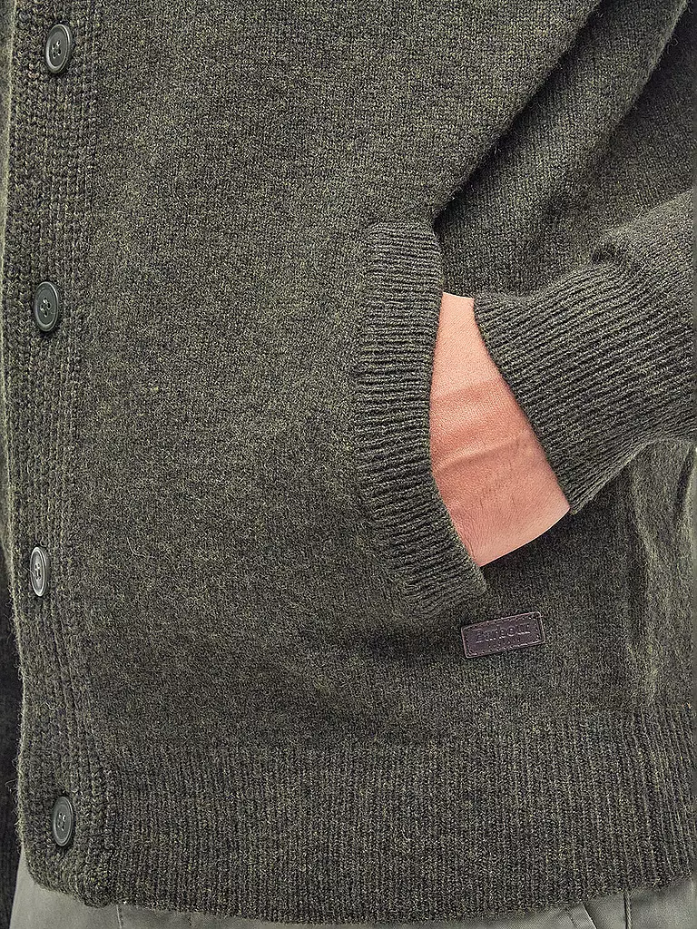 BARBOUR Strickjacke ESSENTIAL olive