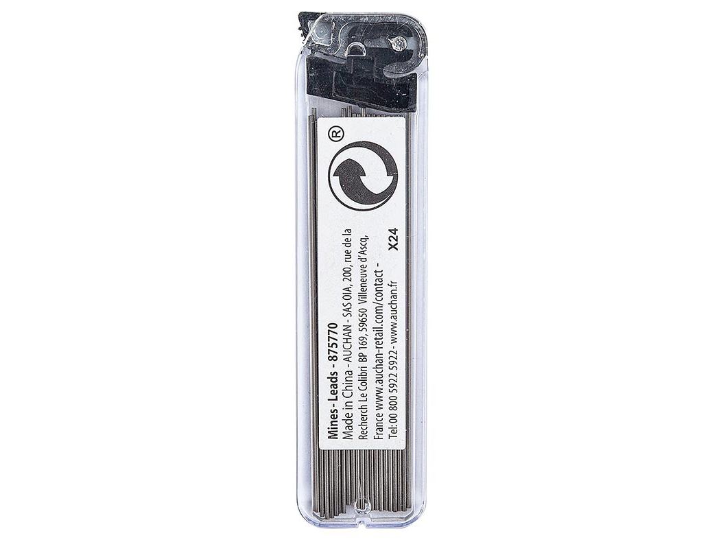 CAIXA DE 24 MINAS AUCHAN HB PARA LAPISEIRA 0.7MM