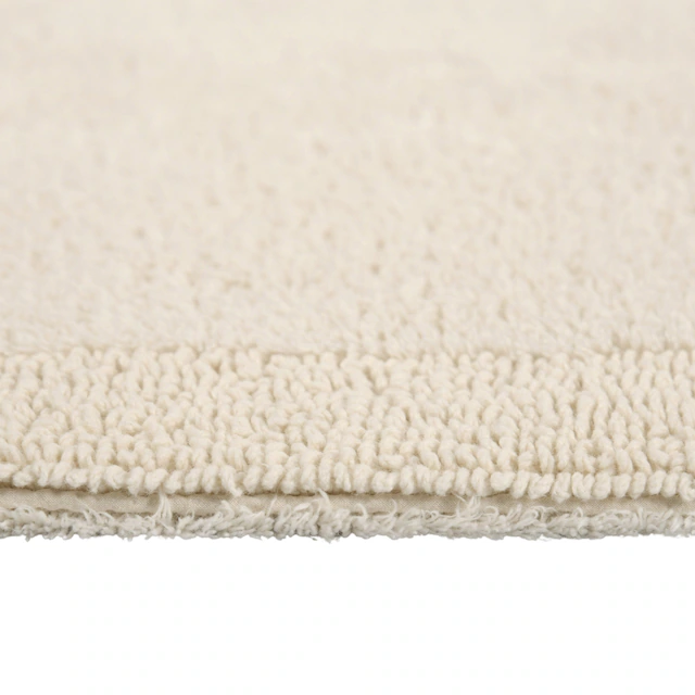 my home Badematte »Kapra, Badvorleger, Badezimmer Teppich« Höhe 14 mm beidseitig nutzbar | fussbodenheizungsgeeignet | strapazierfähig mit Bordüre, Badteppich, Badematte, Baumwolle