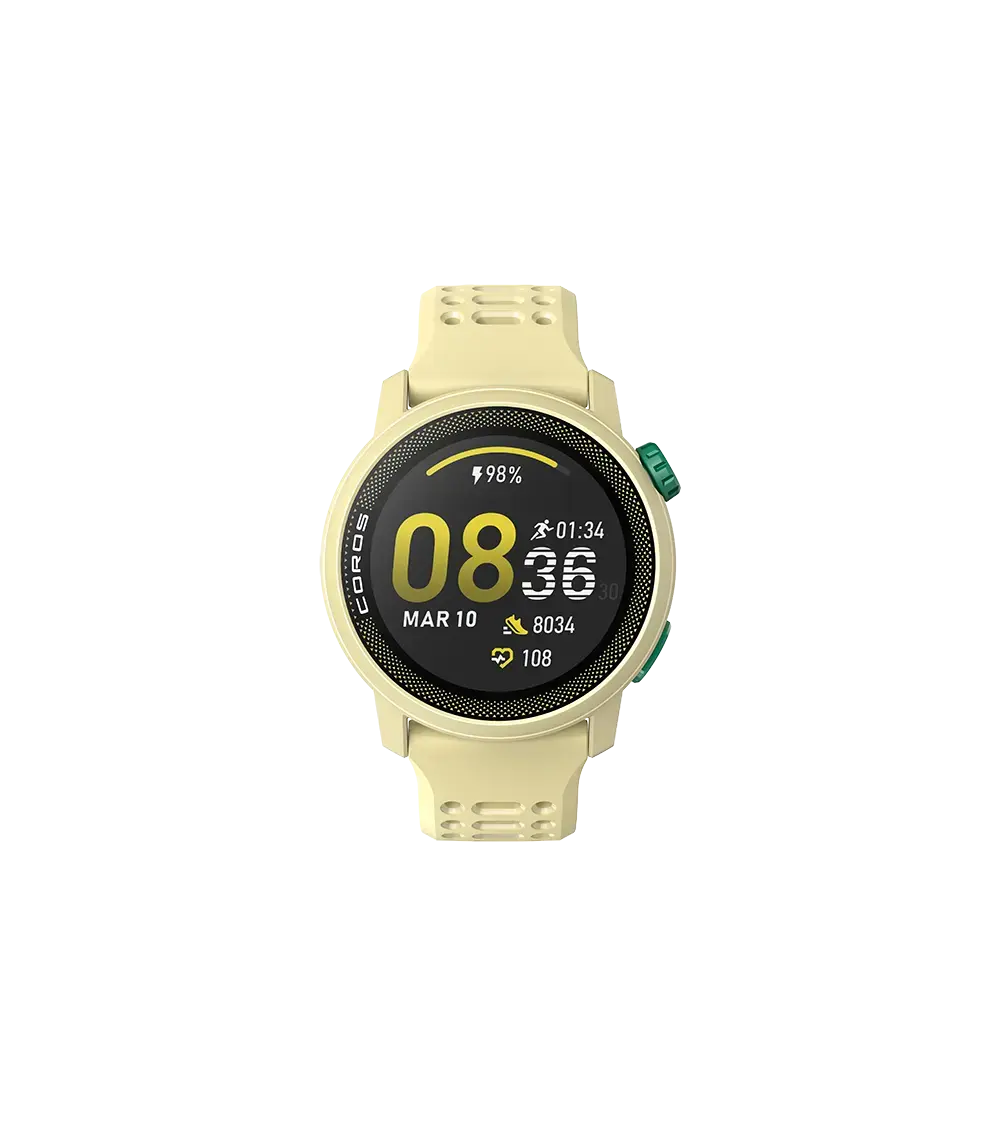 Coros Pace 3 GPS Sporthorloge Mist Geel