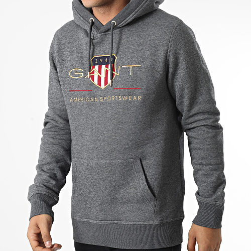 Sweat Capuche Archive Shield 2047056 Gris Anthracite Chiné
