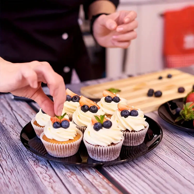 (100er Set) Einweg Papier Cupcake Förmchen Muffin Form Backform - Weiss