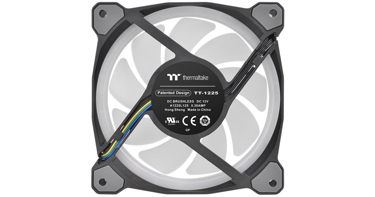 ThermaltakeRiing Duo 12 RGB Radiator Fan (3-Fan Pack) case fans  (Zwart, 3 stuks, 120 x 120 x 25 mm, PWM)