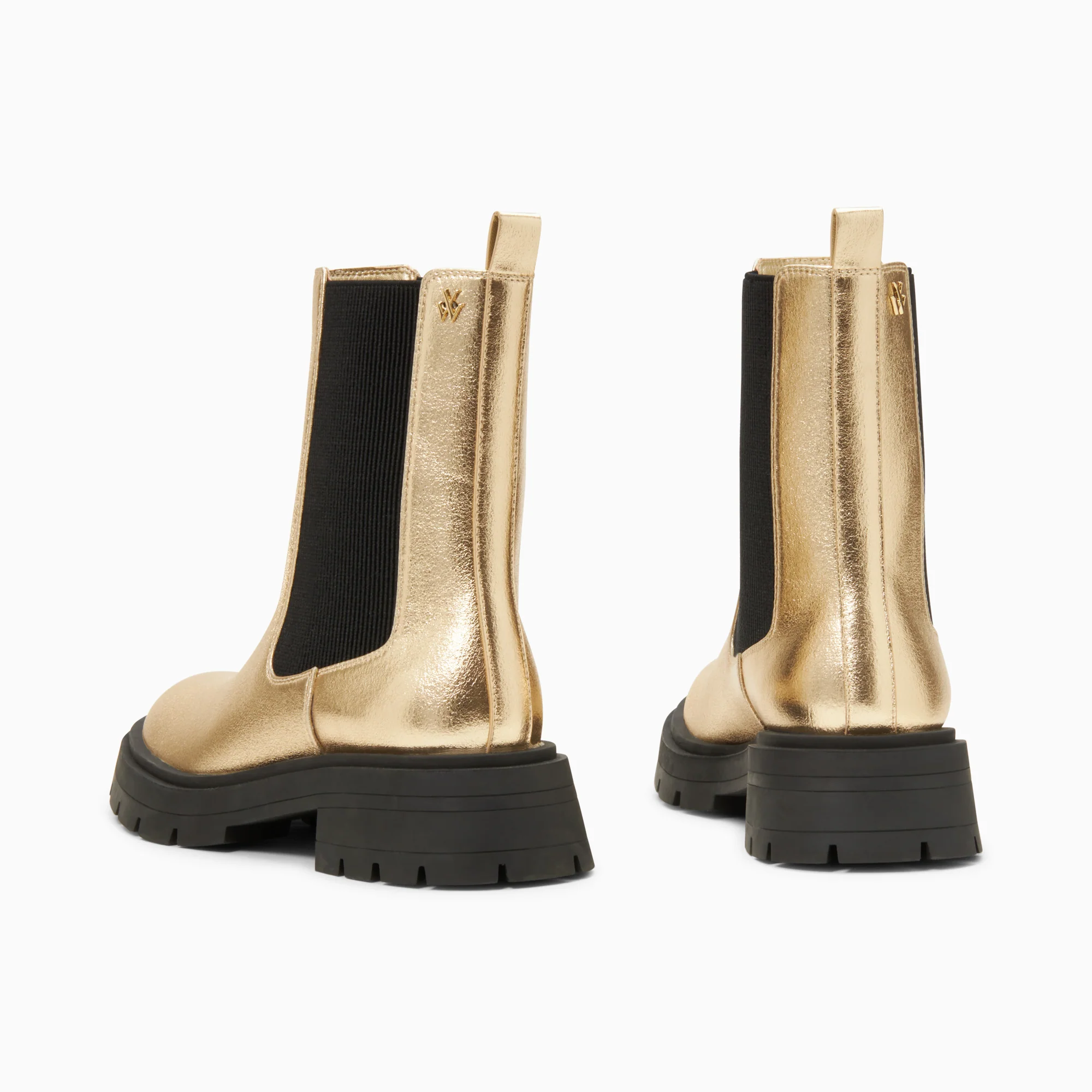 Bottines-Bottines Chelsea Phoebe or à semelle oversize