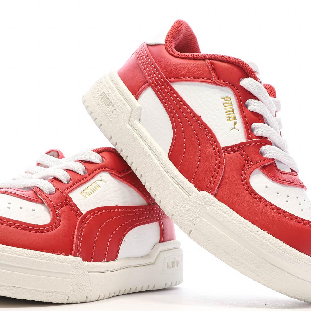 Puma Baskets Blanches/Rouges Garçon Puma Pro Classic
