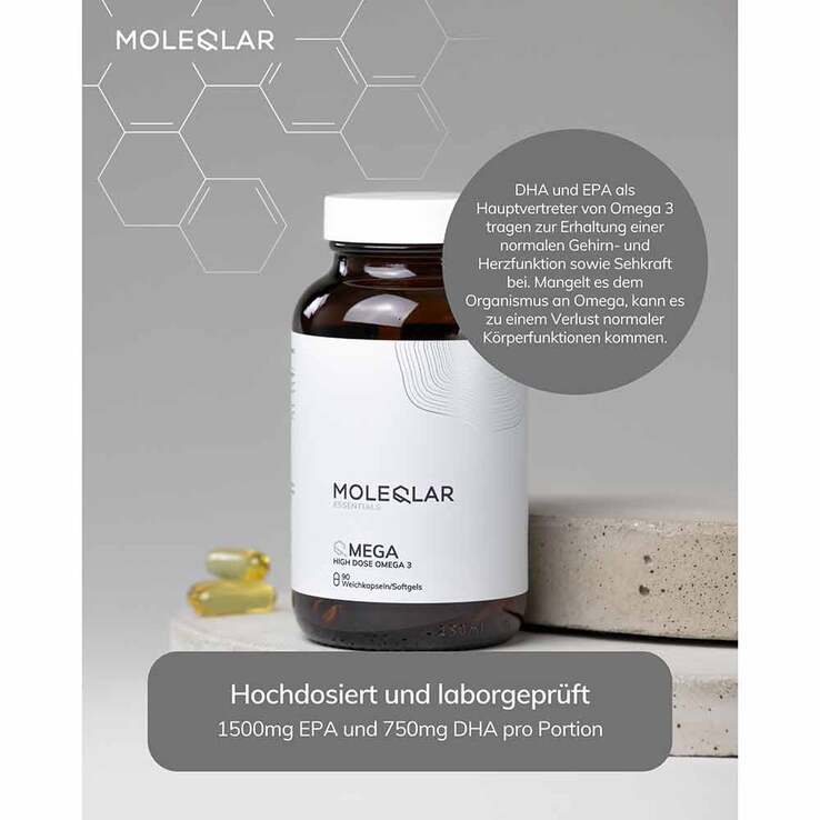 Moleqlar Qmega high Dose Omega-3 Kapseln, 90 St