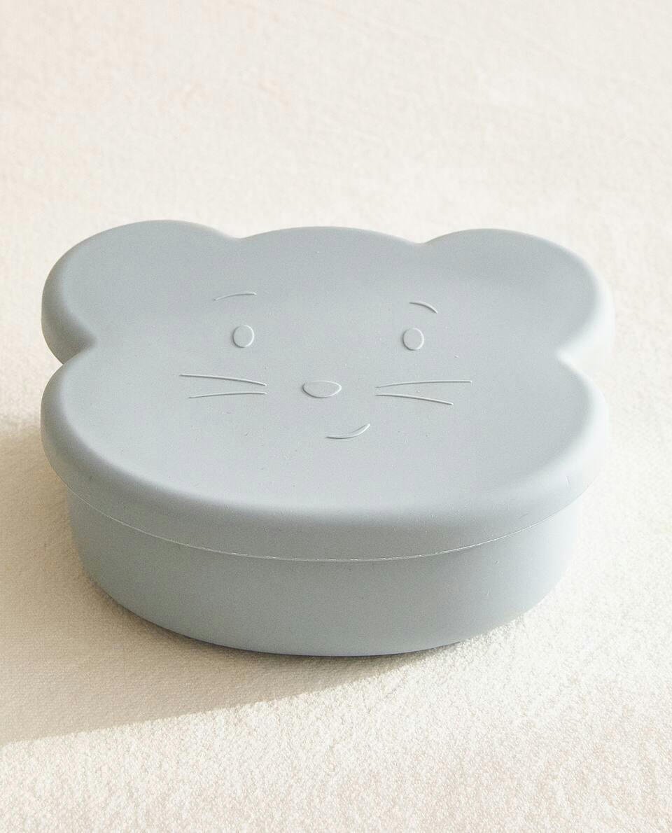 Lancheira de silicone em formato de rato