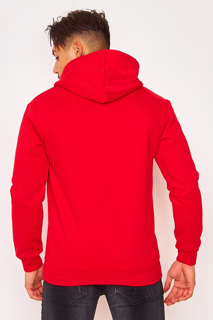 Sweat rouge à capuche Brentiny
