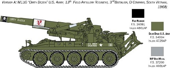 Italeri - M110 Tank Byggesæt - 1:35 - 6574
