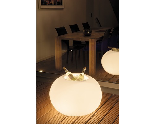 Degardo Storus IV verlichte plantenbak, kunststof, geschikt voor binnen en buiten, 69x75x49 cm, warm wit
