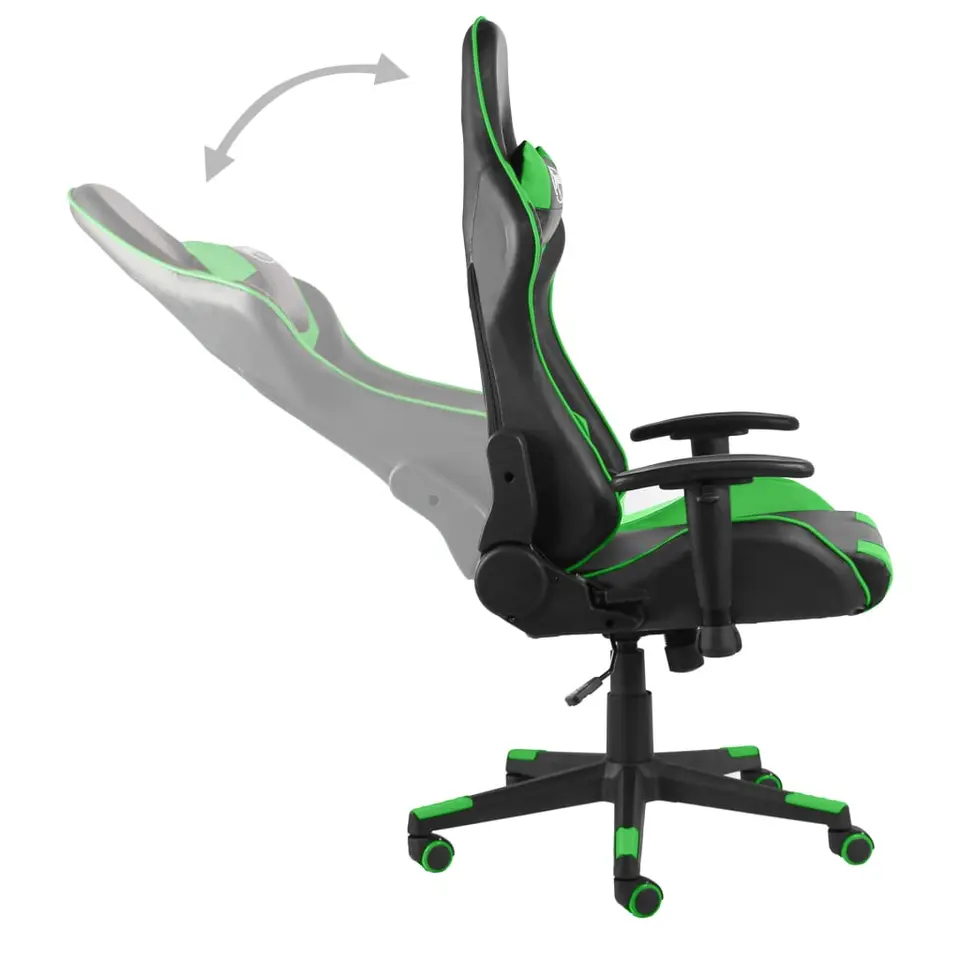 vidaXL - Gamingstoel - Groen - PVC