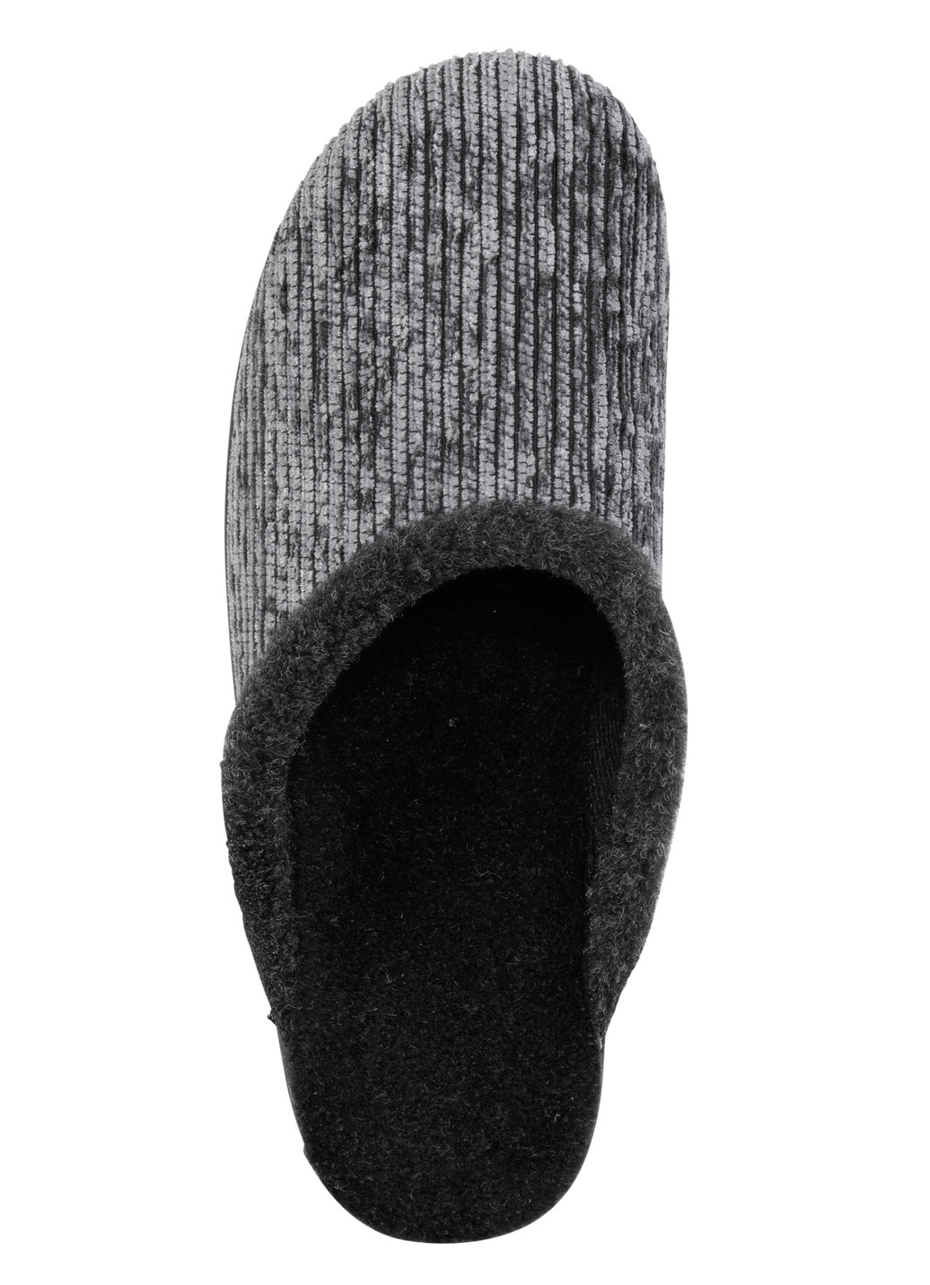 Laurina Pantoffel aus changierendem Cord-Material mit Filzbesatz